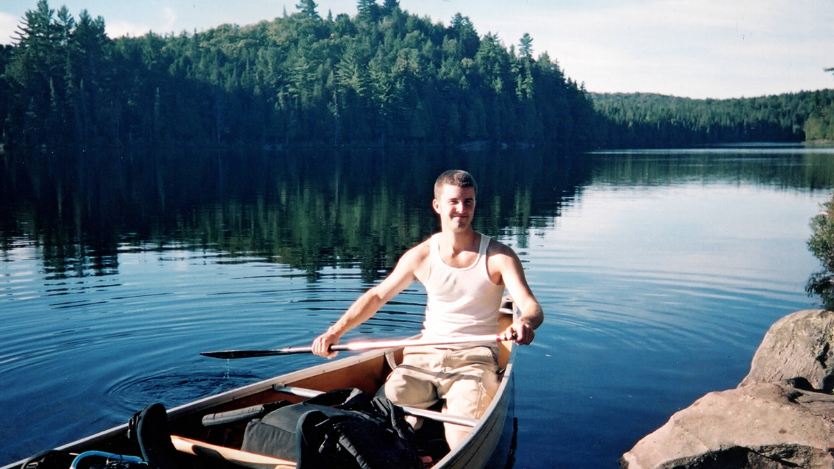 Myself on Alder Lake, circa 2002 or 2003