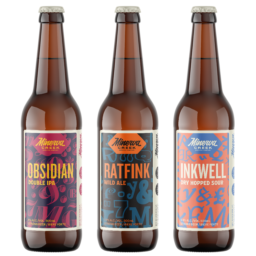 Minerva Creek beer bottles