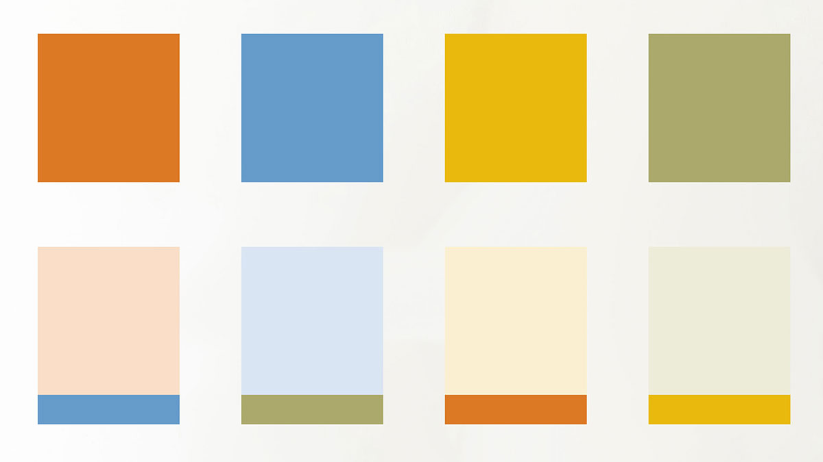 The updated colour palette