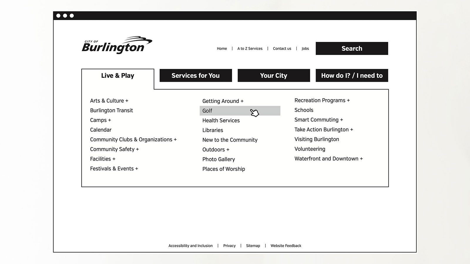 Sitemaps were created and tested in Balsamiq