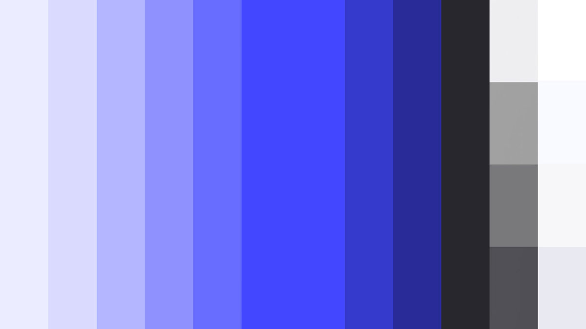 The new blue with light and dark shades