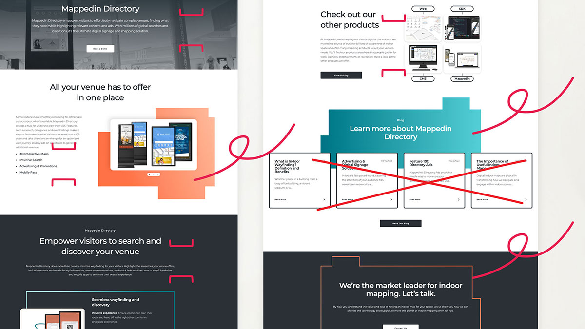 Removing unecessary elements from the old site