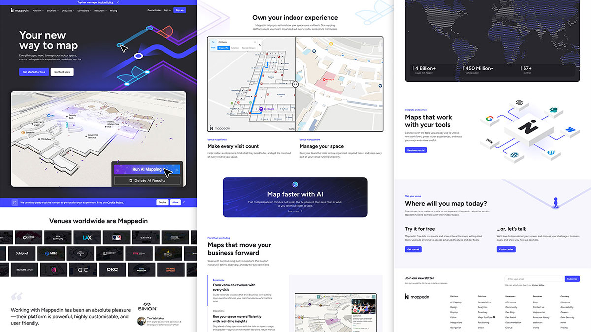 Mappedin website design