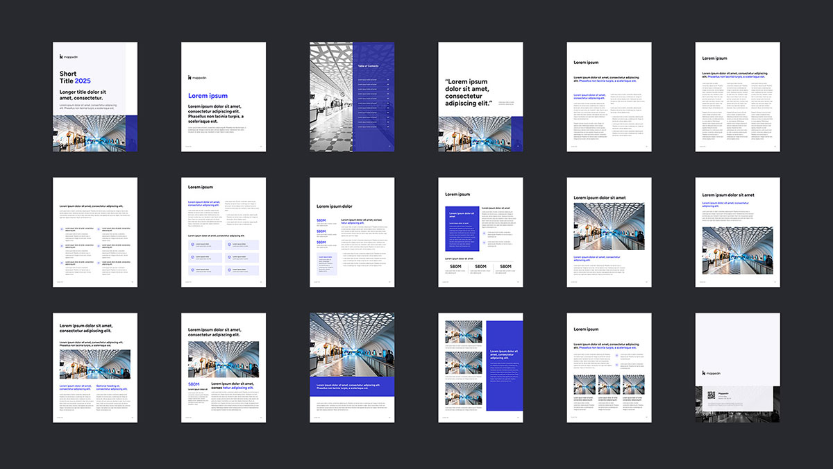 Guides and reports page templates