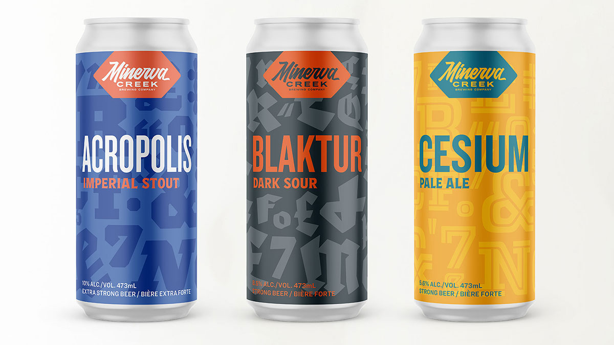 Minerva Creek can labels